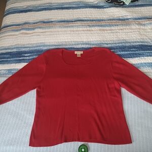 Red Long Sleeve Top